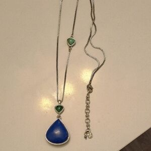 Lucky Brand Blue and Green Pendant Necklace